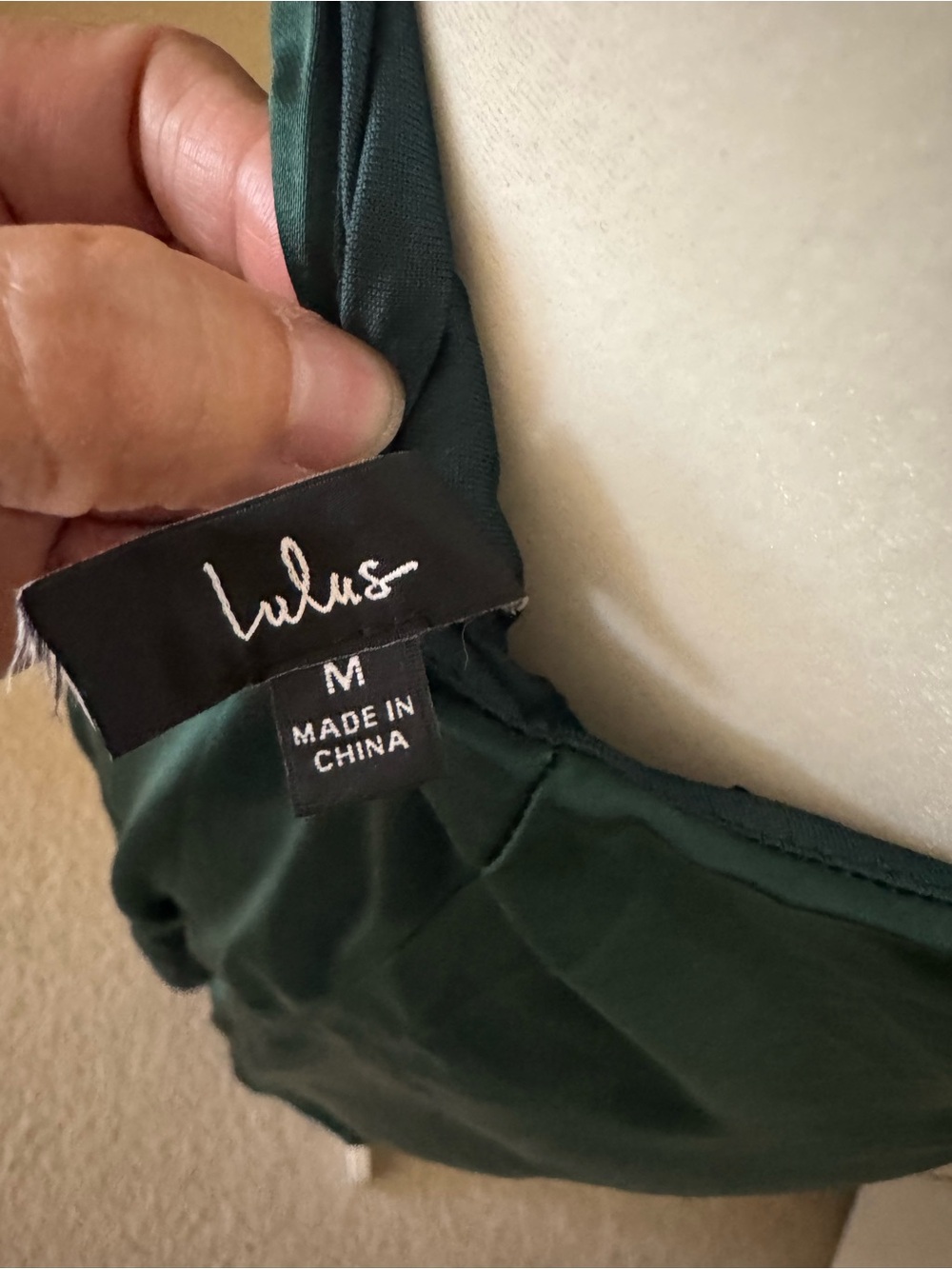 Lulu's Love in Your Life Emerald Green Satin Halter Maxi Dress Medium - Picture 8 of 8